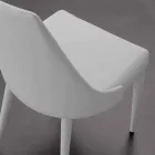 Metalstol helt betrukket med Nepitella øko-læder Viadurini