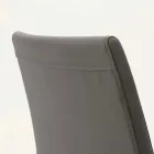 Caserta metalstol betrukket med øko-læder, moderne design Viadurini