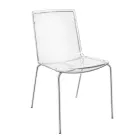 Stol i gennemsigtigt plexiglas og jern Made in Italy 2 stk - Charlotte Viadurini