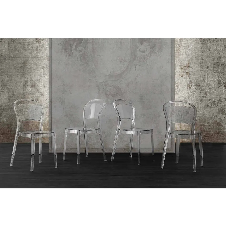 Transparent polycarbonat stol, moderne design - Yanis Viadurini