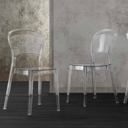 Transparent polycarbonat stol, moderne design - Yanis Viadurini