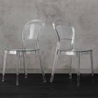 Moderne gennemsigtig polycarbonat stol produceret i Italien Ferrara Viadurini