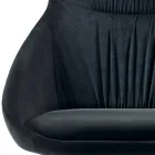 Stol i fløjl og RAL lakeret stål Made in Italy 4 stykker - Mariapina Viadurini