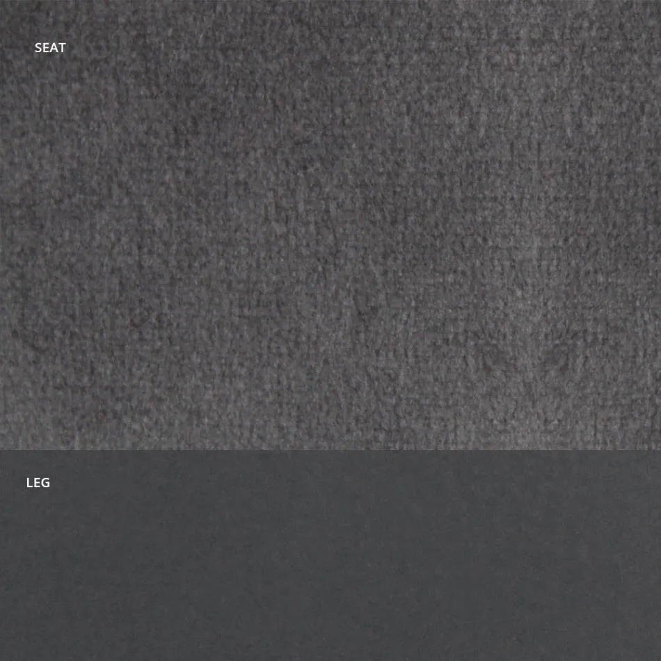 Stol i fløjl og RAL lakeret stål Made in Italy 4 stykker - Mariapina Viadurini