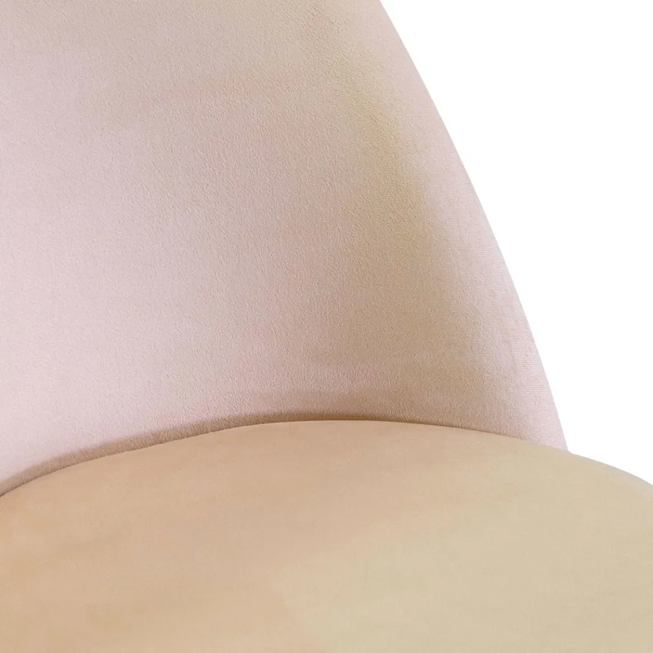 Fløjlsstol og metalramme i forskellige overflader - Penna Viadurini