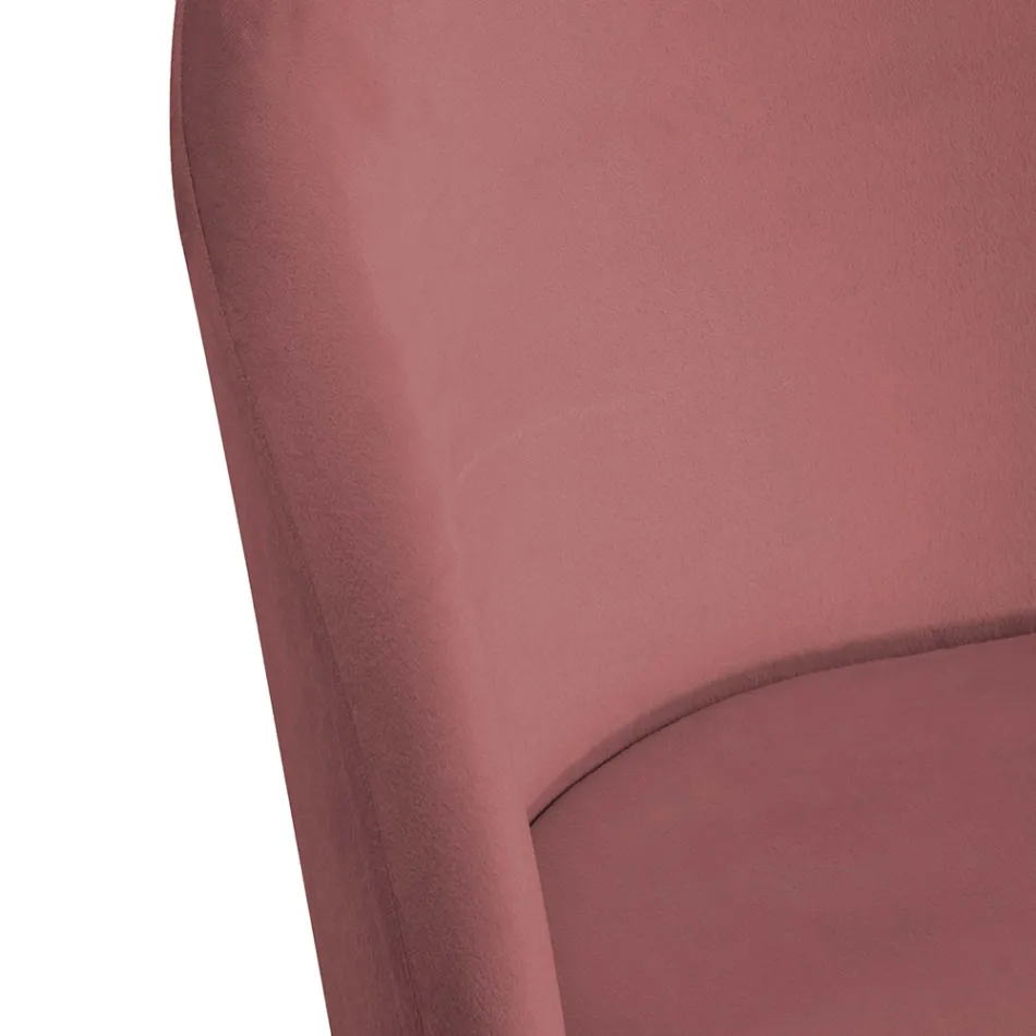 Fløjlsstol og metalramme i forskellige overflader - Penna Viadurini