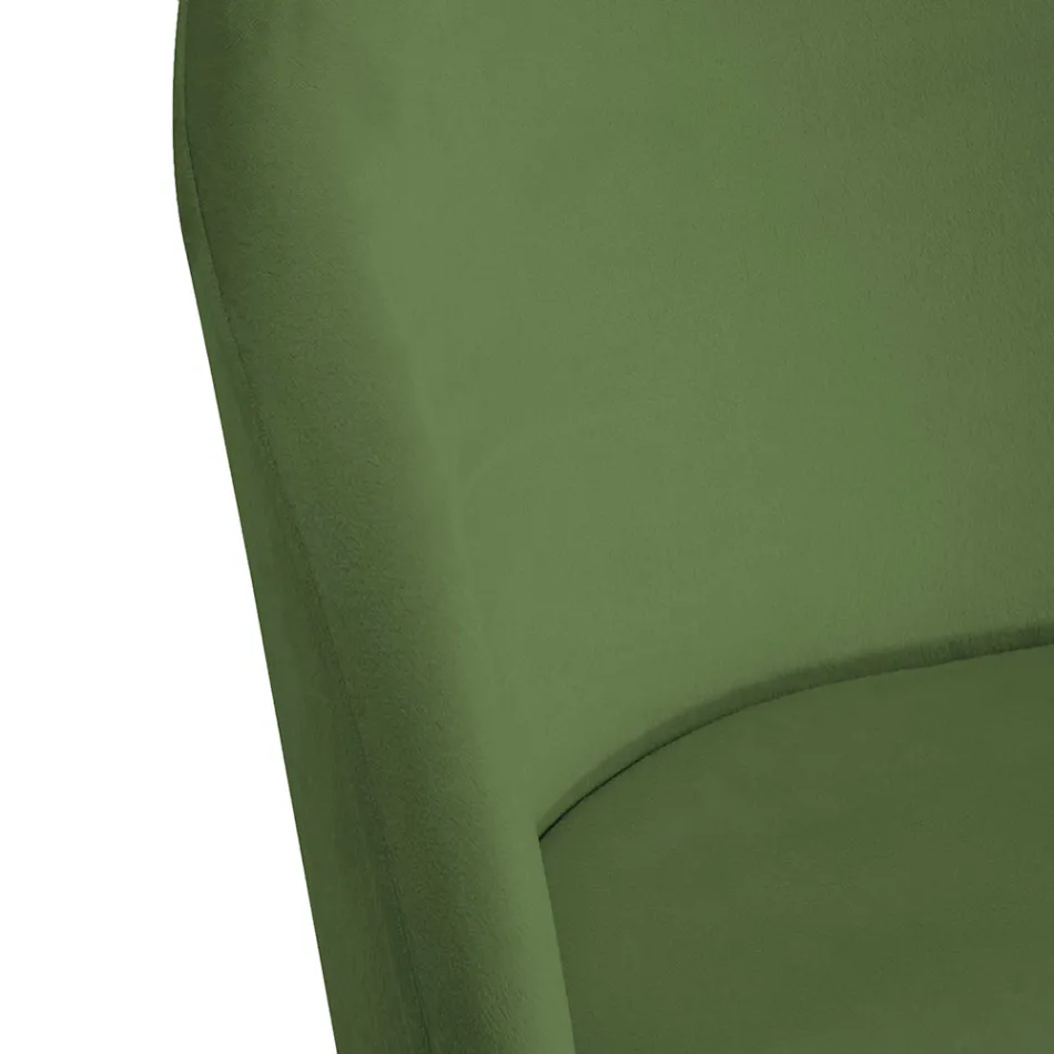 Fløjlsstol og metalramme i forskellige overflader - Penna Viadurini