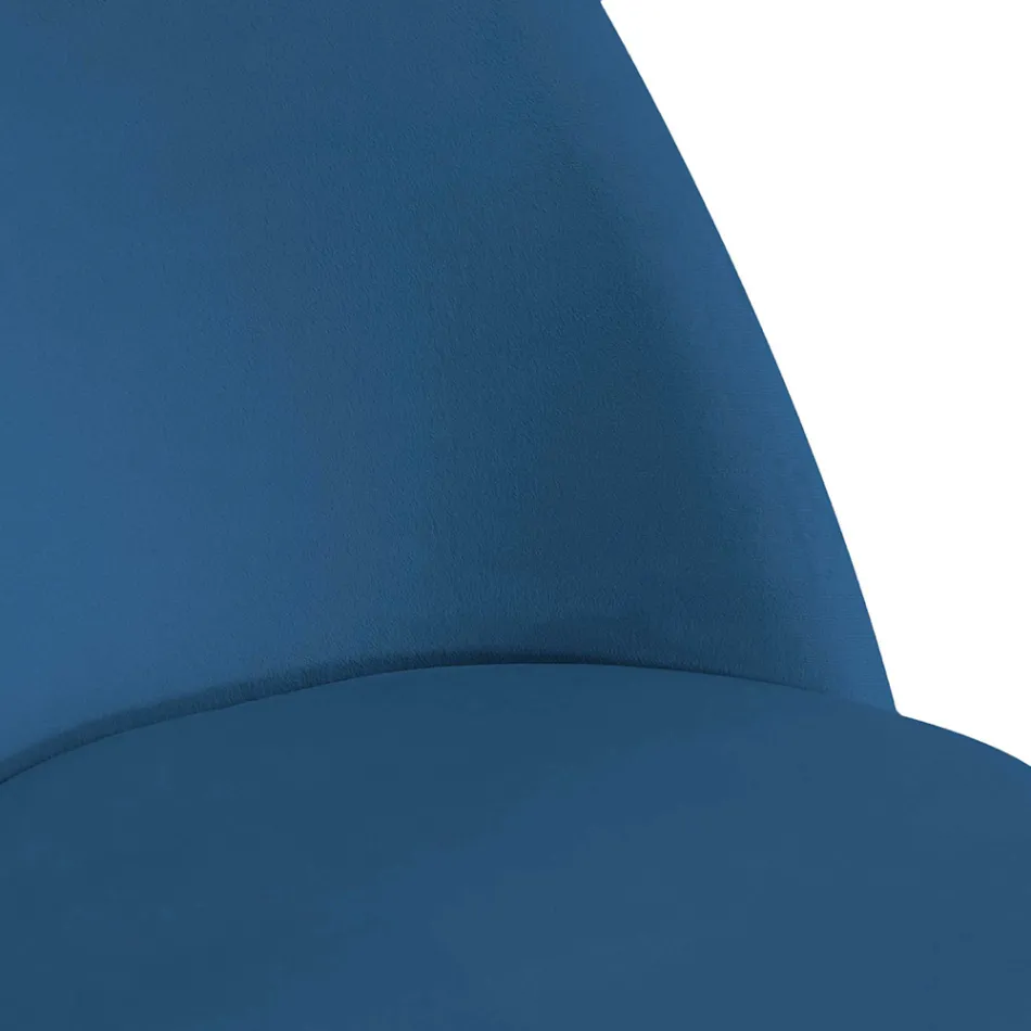 Fløjlsstol og metalramme i forskellige overflader - Penna Viadurini