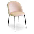 Fløjlsstol og metalramme i forskellige overflader - Penna Viadurini