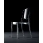 Indendørs eller udendørs stabelbar stol i transparent polycarbonat – Pianeta Viadurini