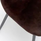 Stol med moderne design i imiteret læder, Elice, 4 stykker Viadurini