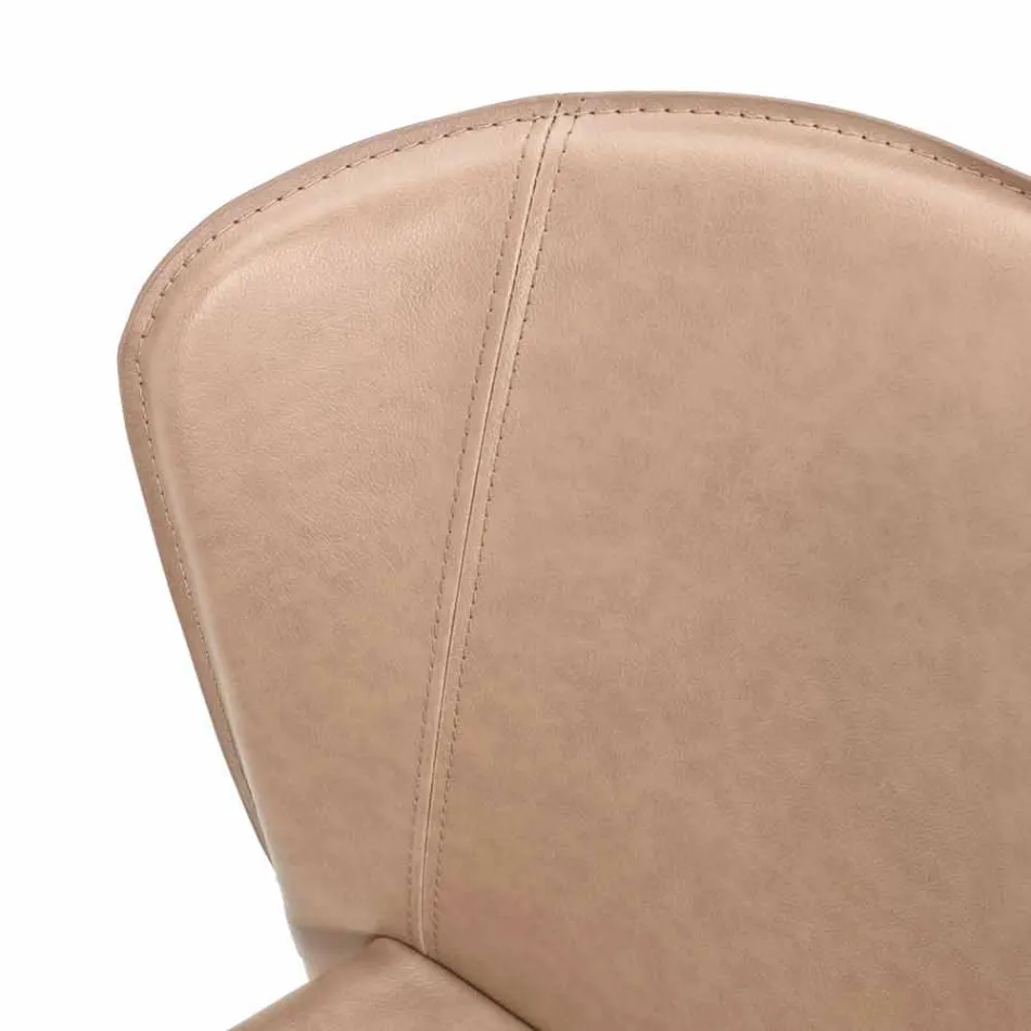 Moderne stole helt dækket af imiteret læder, Accadia, 4 stykker Viadurini