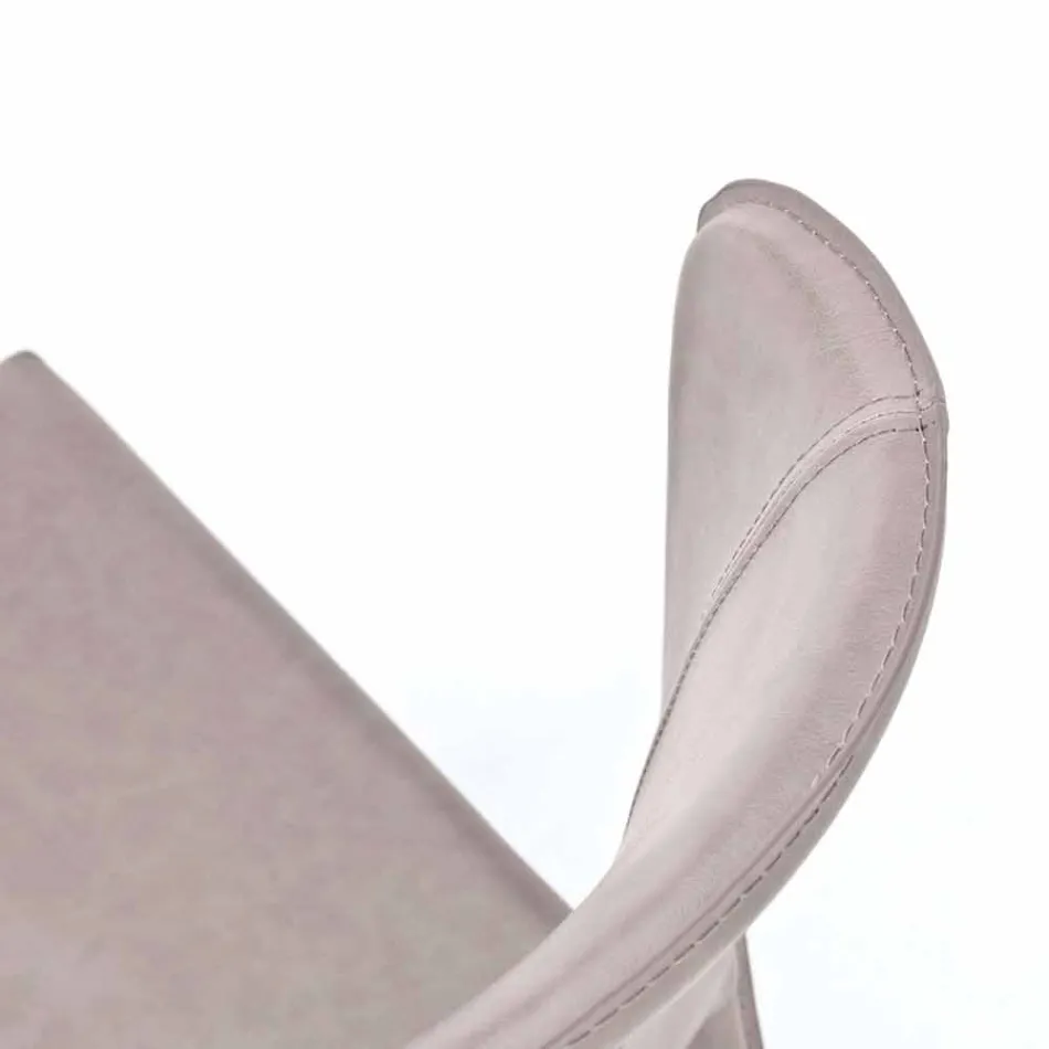 Moderne stole helt dækket af imiteret læder, Accadia, 4 stykker Viadurini