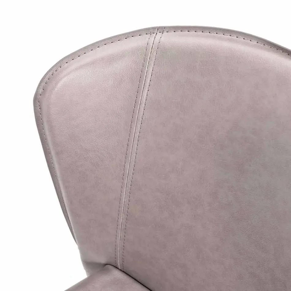 Moderne stole helt dækket af imiteret læder, Accadia, 4 stykker Viadurini