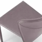 Moderne stole helt dækket af imiteret læder, Accadia, 4 stykker Viadurini