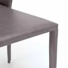 Moderne stole helt dækket af imiteret læder, Accadia, 4 stykker Viadurini