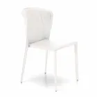 Moderne stole helt dækket af imiteret læder, Accadia, 4 stykker Viadurini