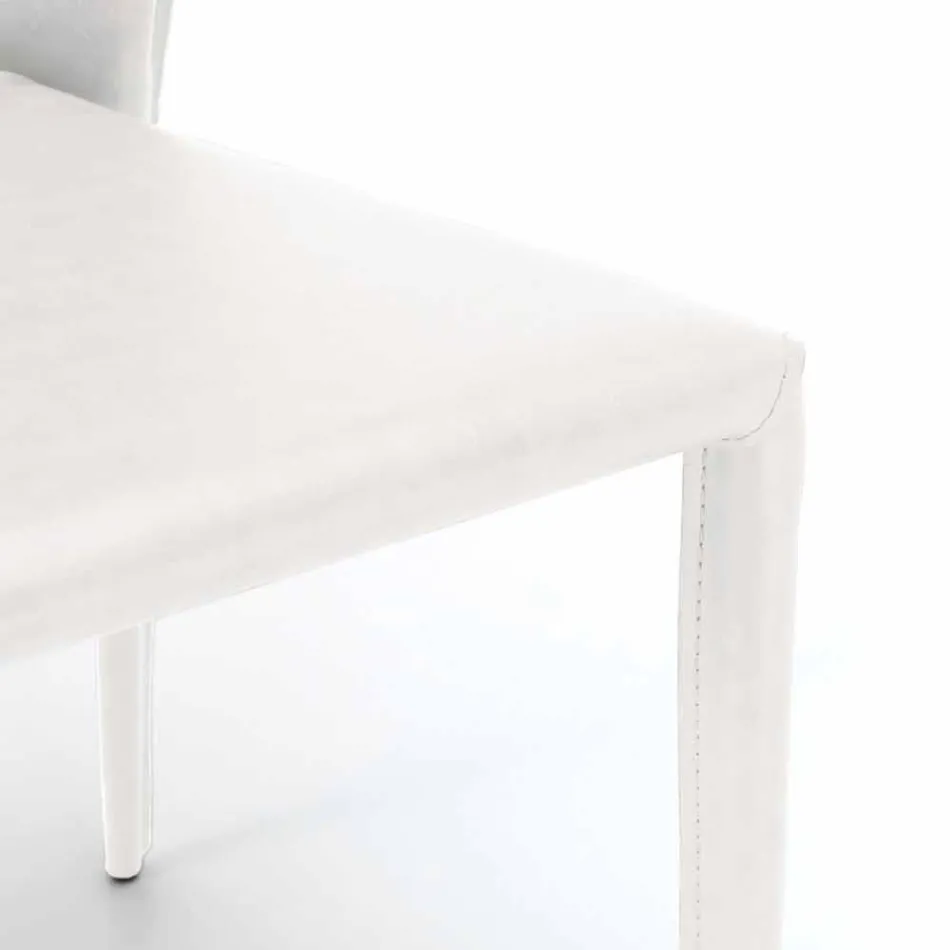 Moderne stole helt dækket af imiteret læder, Accadia, 4 stykker Viadurini