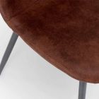 Moderne stole i vintagebrunt imiteret læder, Elice, 4 stykker Viadurini