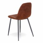 Moderne stole i vintagebrunt imiteret læder, Elice, 4 stykker Viadurini