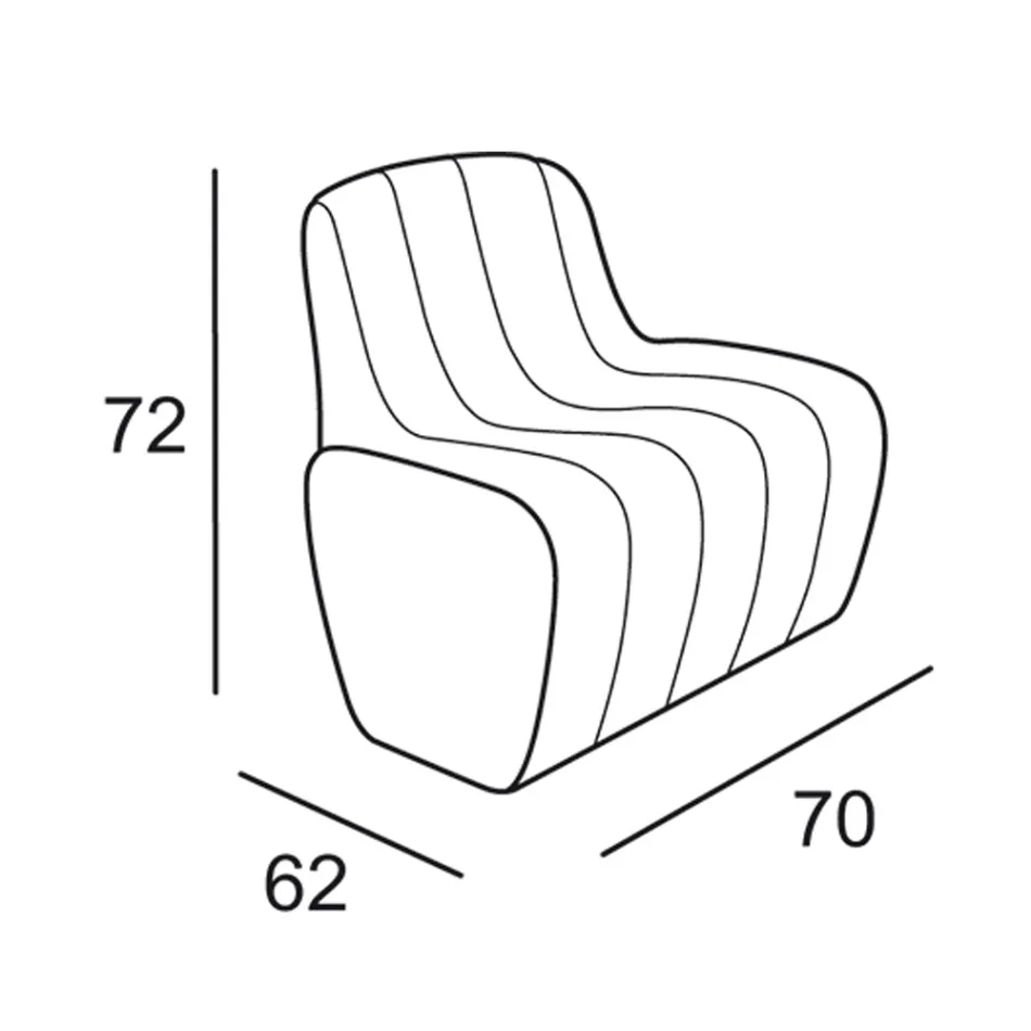 Lys havestol i polyethylen med LED Made in Italy - Galatea Viadurini