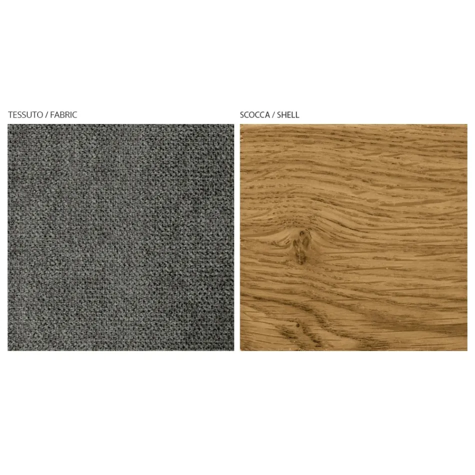 Moderne stuestol i forskellige stoffer med træskal - Wolter Viadurini