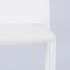 Moderne Stuestol i Økolæder og Metal Fremstillet i Italien - Reka Viadurini