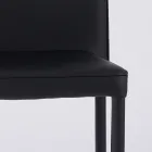 Modern Living Area Stol i Øko-læder og Metal Made in Italy - Michaela Viadurini