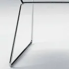 Moderne stålstol med luksus fremstillet i Italien lædersæde - Beniamino Viadurini