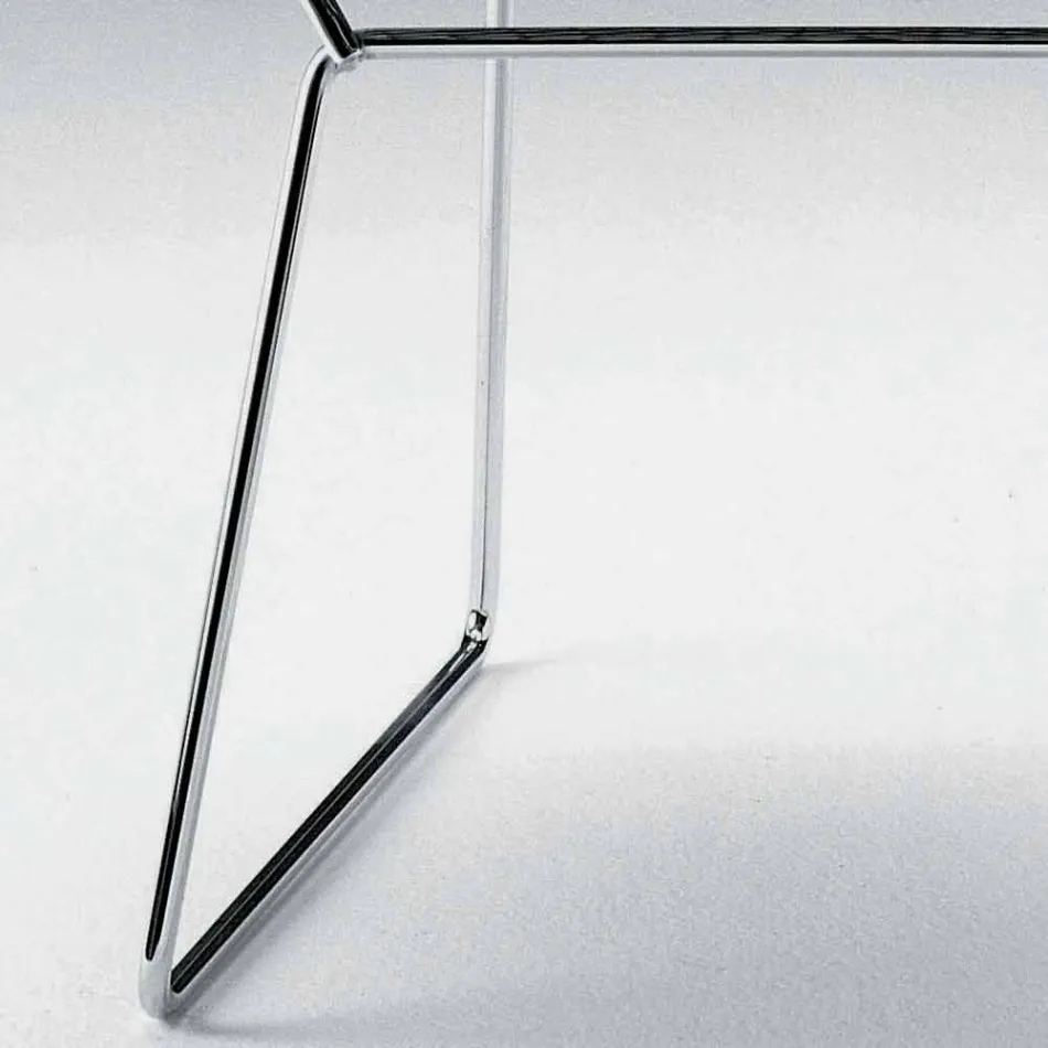 Moderne stålstol med luksus fremstillet i Italien lædersæde - Beniamino Viadurini