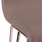 Moderne stol i læder eller imiteret læder til spisestue eller Maha køkken Viadurini