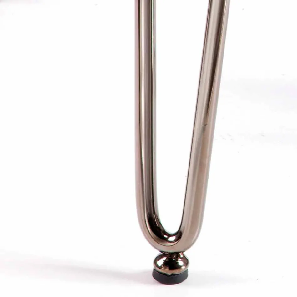 Moderne stol i læder eller imiteret læder til spisestue eller Maha køkken Viadurini