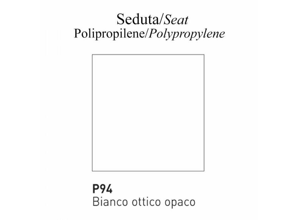 Moderne stol i genanvendt polypropylen Fremstillet i Italien, 2 dele - Connubia Tuka Viadurini