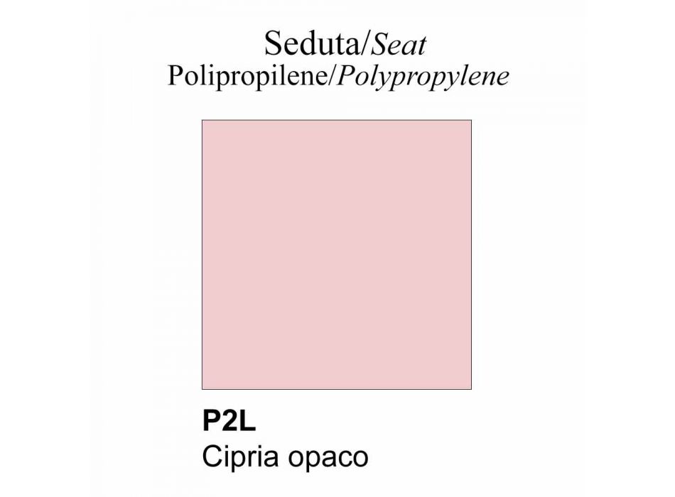 Moderne stol i genanvendt polypropylen Fremstillet i Italien, 2 dele - Connubia Tuka Viadurini