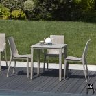 Moderne stol i flettet teknopolymer lavet i Italien 6 stykker - Erminia Viadurini