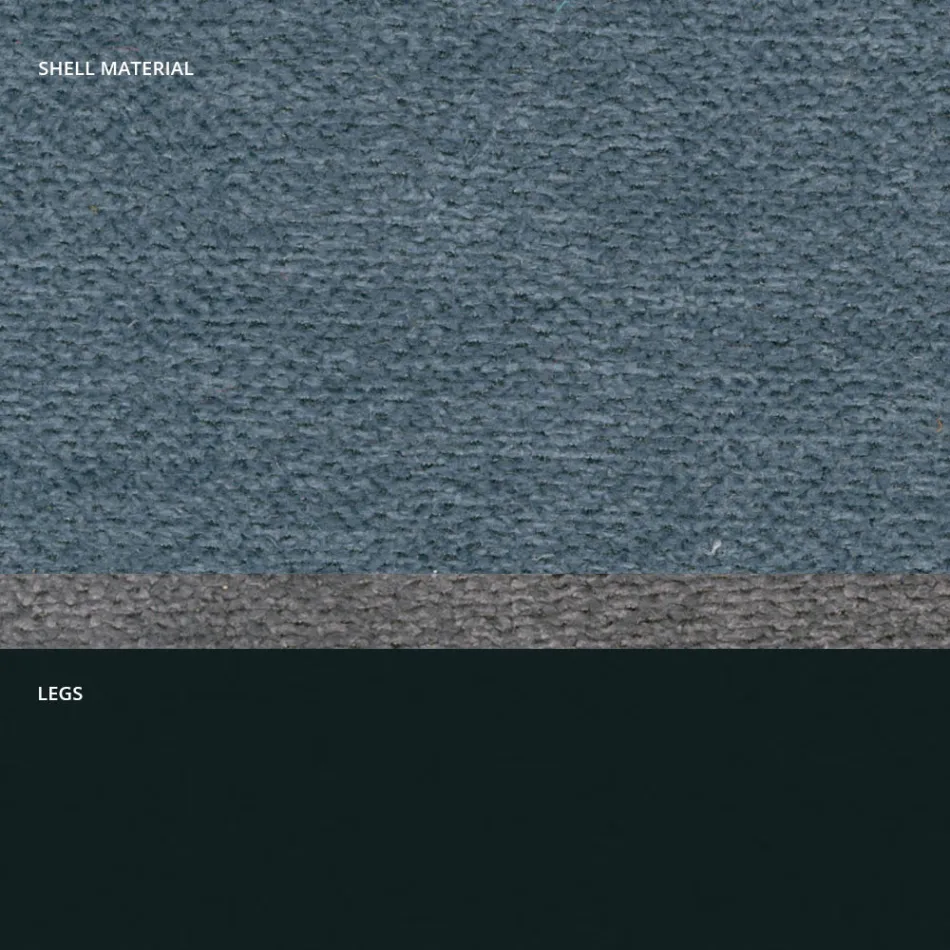 Moderne stol i stof og trekantede ben lavet i Italien, Oriella Viadurini