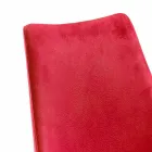 Moderne stol til spisestue i rød Tecnofibra Almira Viadurini