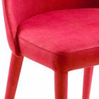 Moderne stol til spisestue i rød Tecnofibra Almira Viadurini