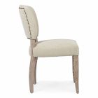 Moderne stol til spisestue i stof og træ 2 stykker Homemotion - blomme Viadurini