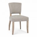 Moderne stol til spisestue i stof og træ 2 stykker Homemotion - blomme