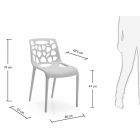Monoblok polypropylen stol med moderne design Blandine, 4 stk Viadurini