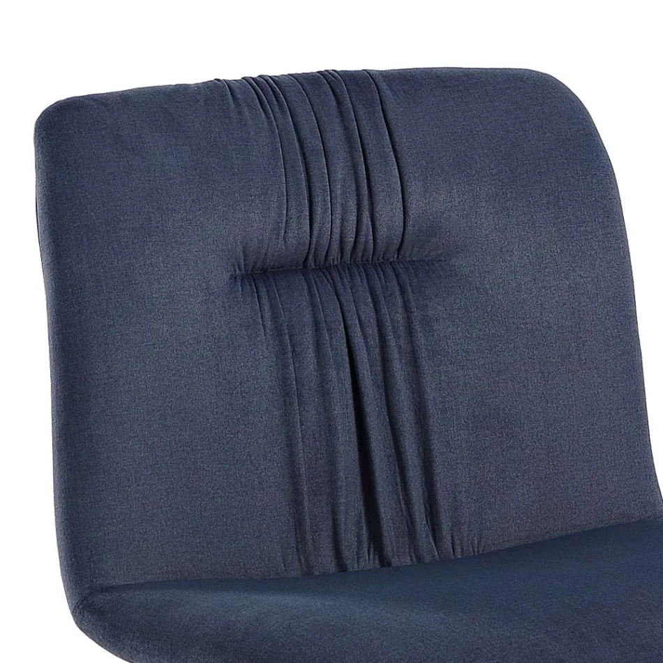 Monocoque stol i farvet stof og sort metaldesign - Florinda Viadurini