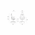 Operativ og semi-executive stol i stof produceret i Italien Mina Viadurini