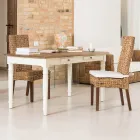 Udendørs stol i bananvævning med sædehynde - Safari Viadurini