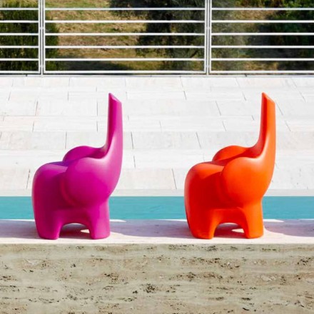 Moderne design elefantstol til børn, 4 farvede stykker - Tino af Myyour Viadurini