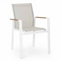 Stabelbar udendørs stol med armlæn i aluminiumshemotion - Sciullo