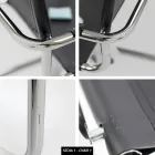 Konference- eller mødestol i sort læder og metal – Cirillo1/2 Viadurini