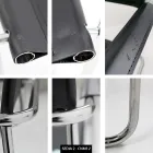 Konference- eller mødestol i sort læder og metal – Cirillo1/2 Viadurini