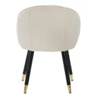 Spisestuestol i træ med sæde beklædt i stof - Latina Viadurini