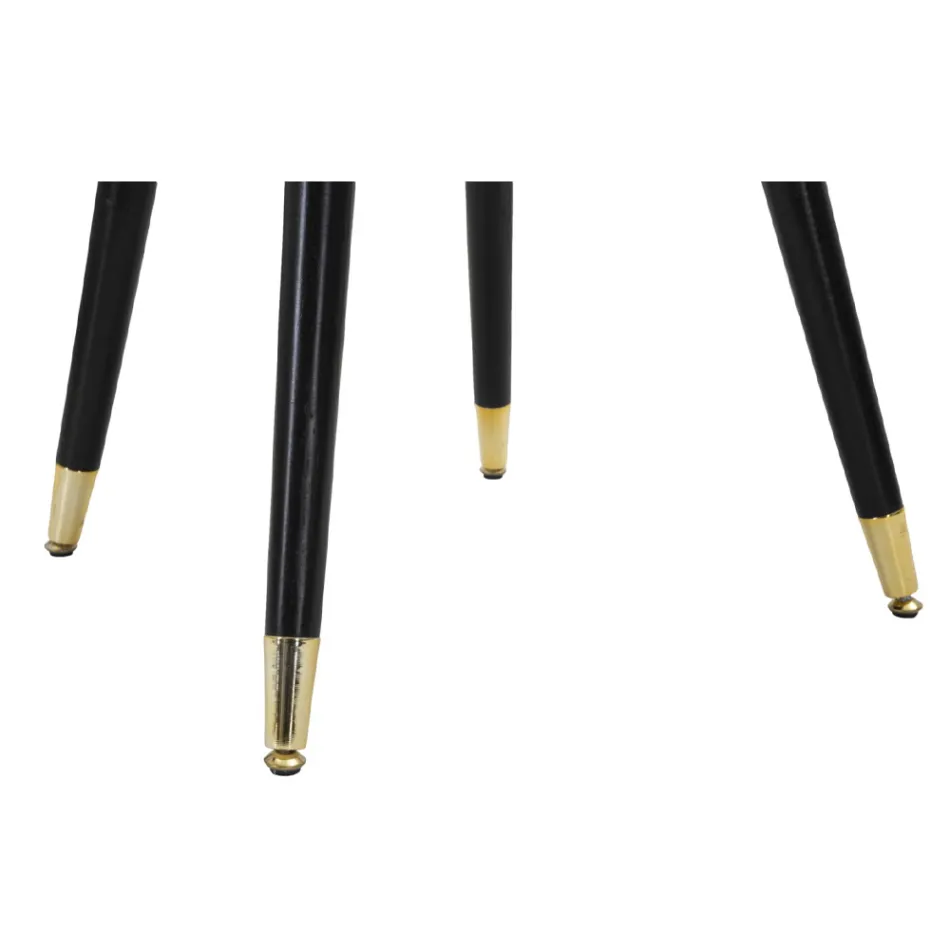 Spisestuestol i træ med sæde beklædt i stof - Latina Viadurini